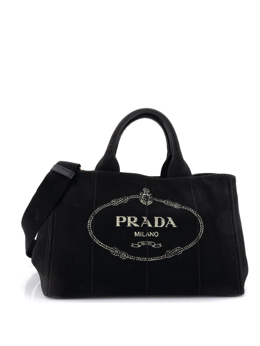 Prada Canapa Convertible Tote Canvas #238965P89B